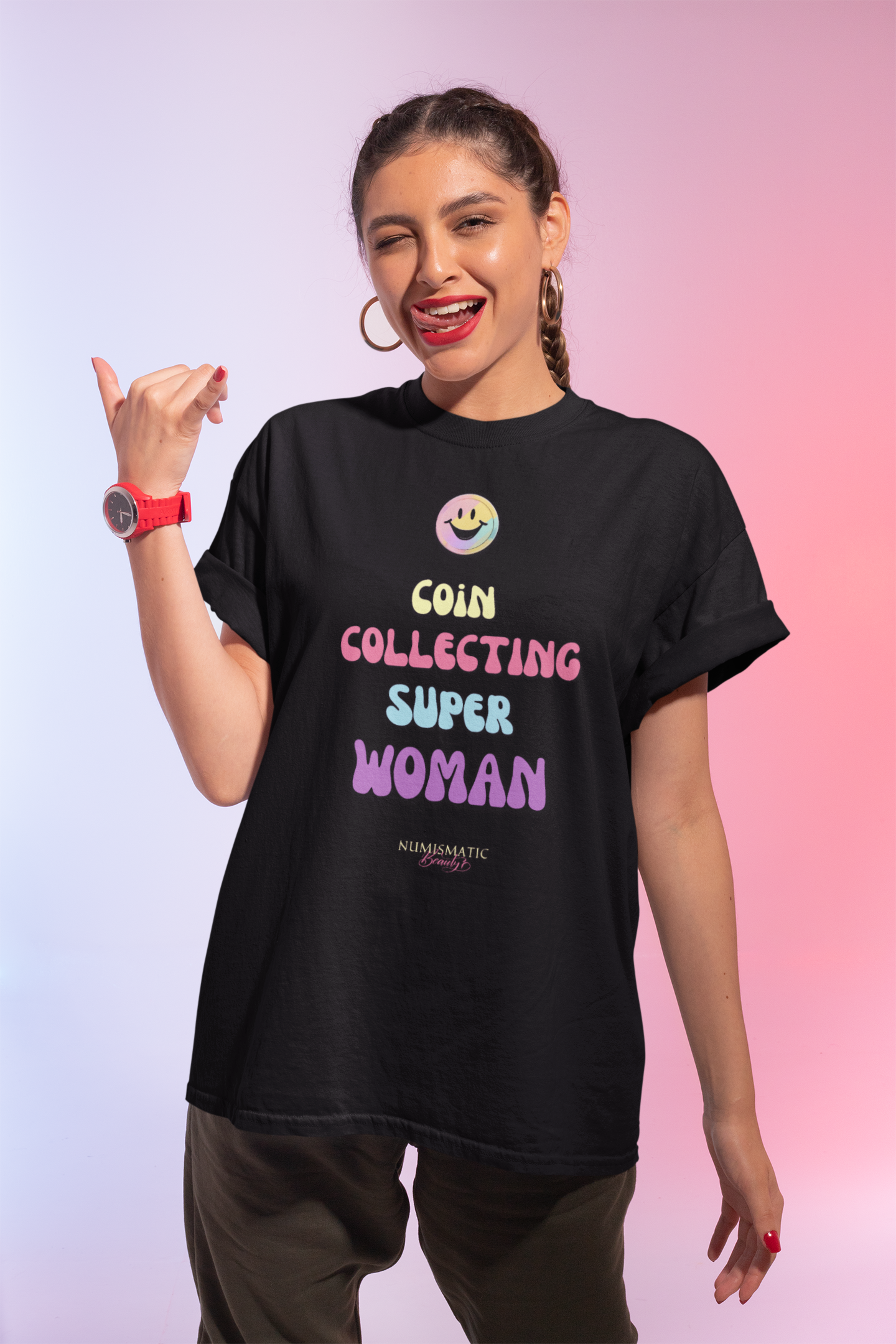 COIN COLLECTING SUPER WOMAN Unisex Tee - Numismatic Beauty Brand Gift Shirt