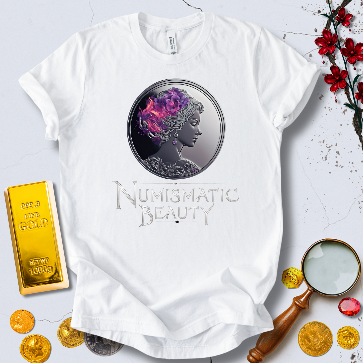 Coin Collecting T-shirt Coin Queen Series #001