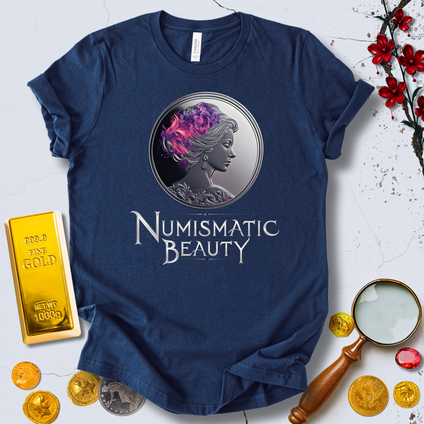 Coin Collecting T-shirt Coin Queen Series #001
