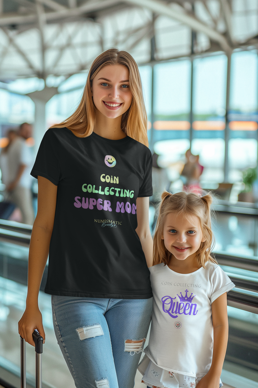 COIN COLLECTING SUPER MOM T-shirt
