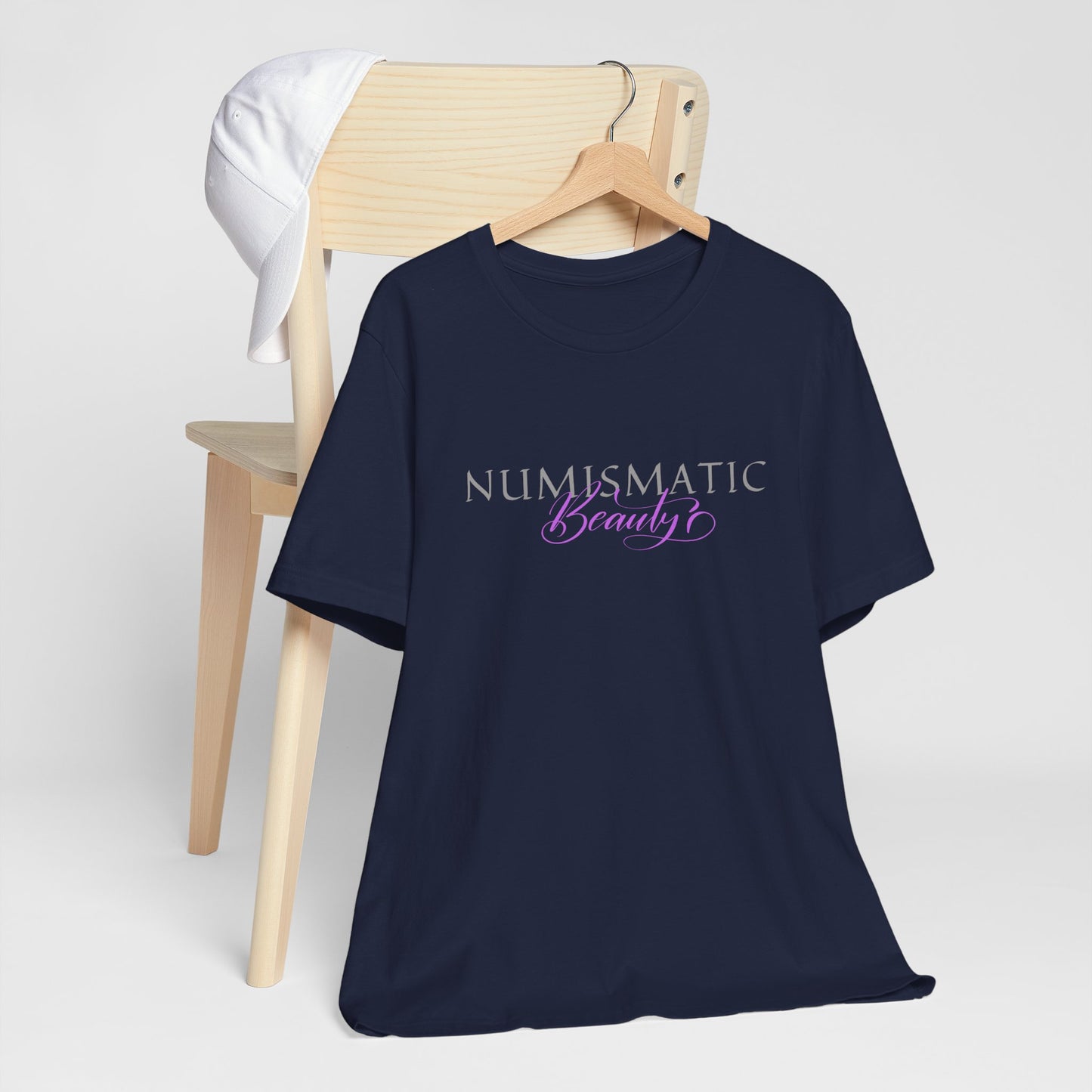 Numismatic Beauty Brand PINK Logo Unisex Tee -   Coin Collector Gift Shirt
