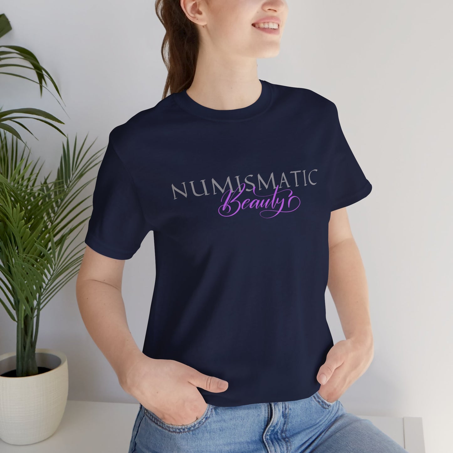 Numismatic Beauty Brand PINK Logo Unisex Tee -   Coin Collector Gift Shirt
