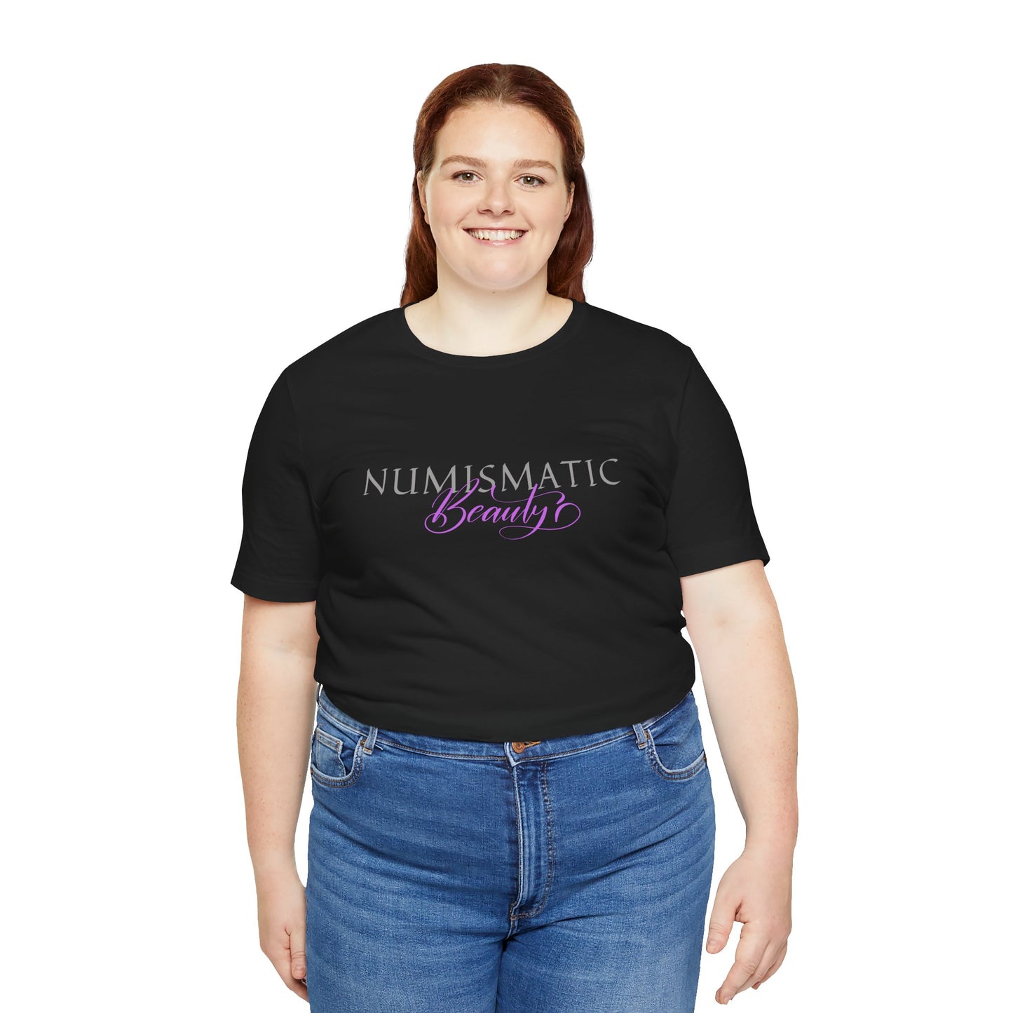 Numismatic Beauty Brand PINK Logo Unisex Tee -   Coin Collector Gift Shirt