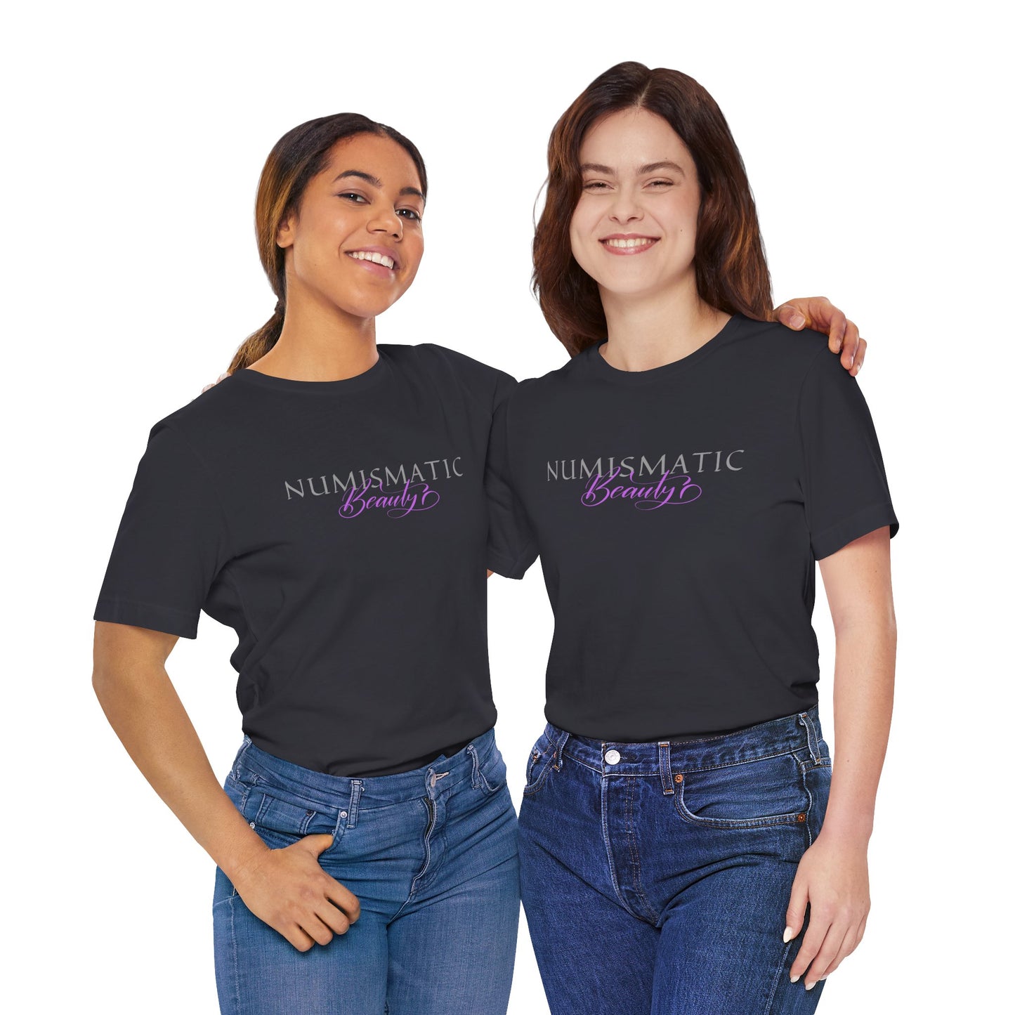 Numismatic Beauty Brand PINK Logo Unisex Tee -   Coin Collector Gift Shirt