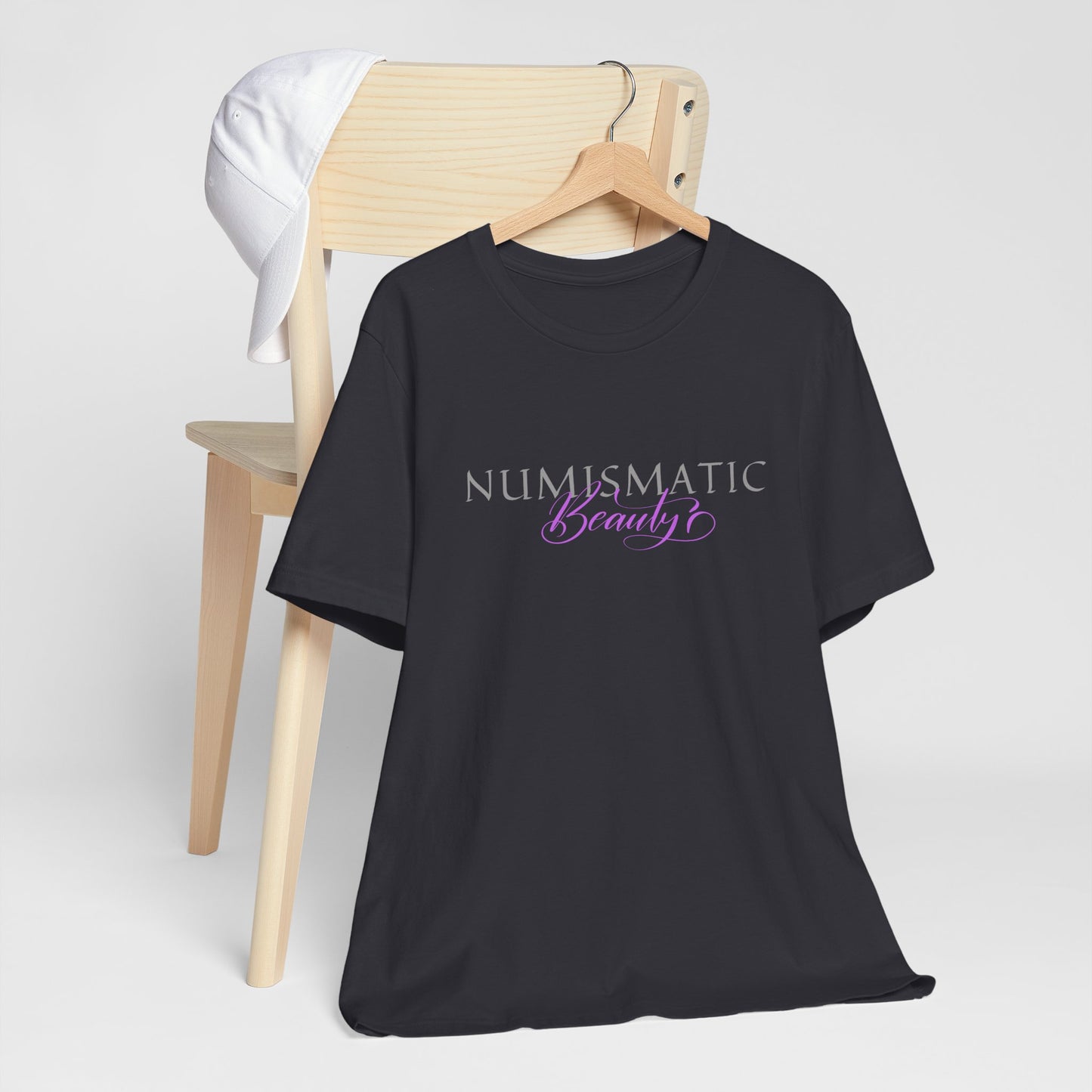 Numismatic Beauty Brand PINK Logo Unisex Tee -   Coin Collector Gift Shirt