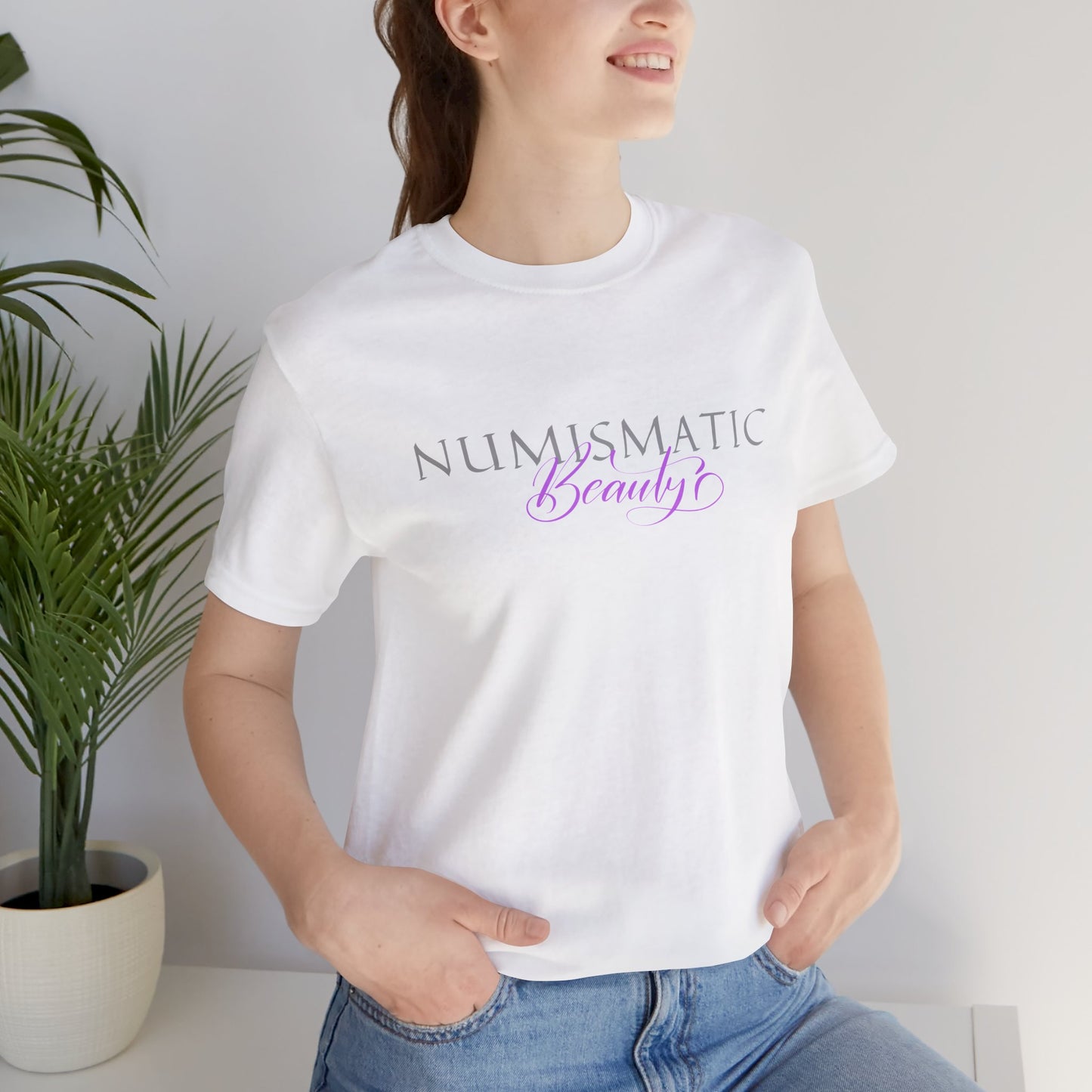 Numismatic Beauty Brand PINK Logo Unisex Tee -   Coin Collector Gift Shirt