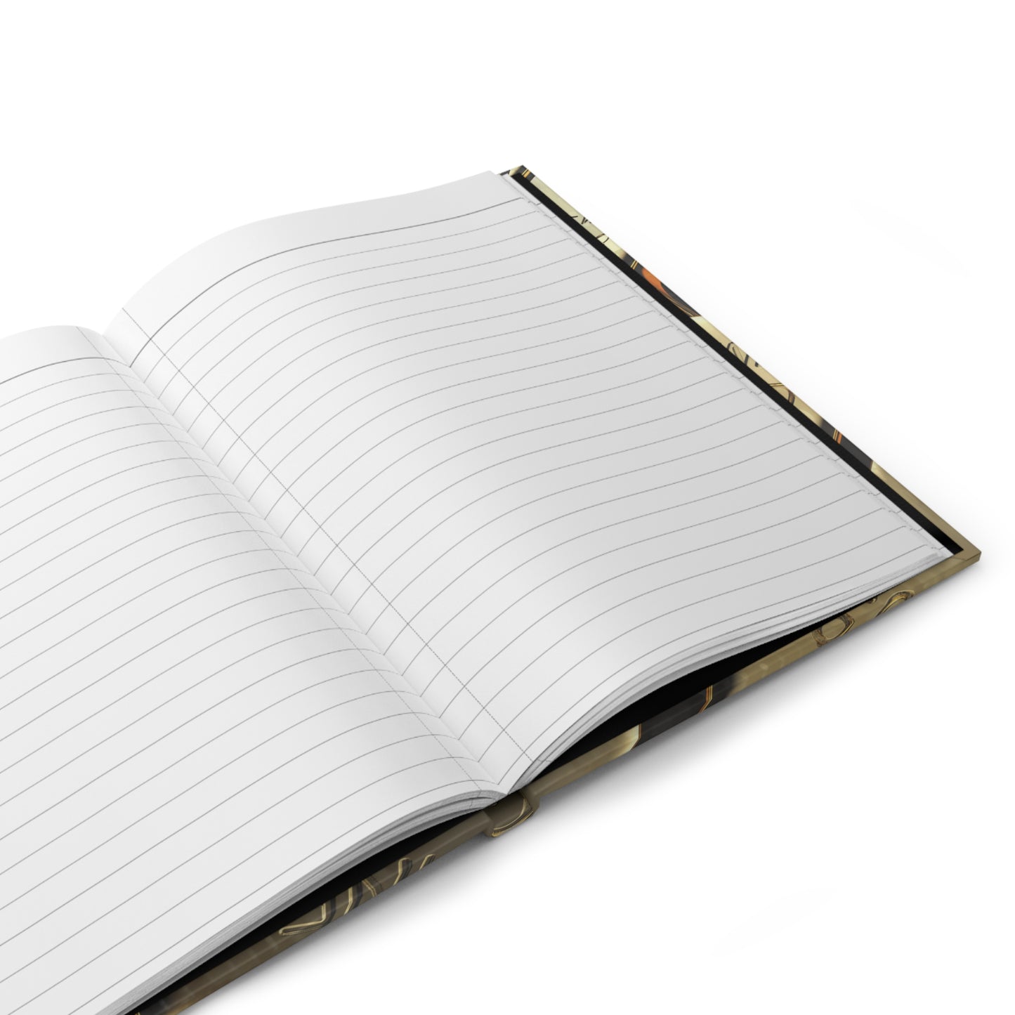 Gold Bar Journal by Numismatic Beauty, featuring a durable matte laminated cover, lined pages, and casewrap binding, ideal for gold investors and collectors.