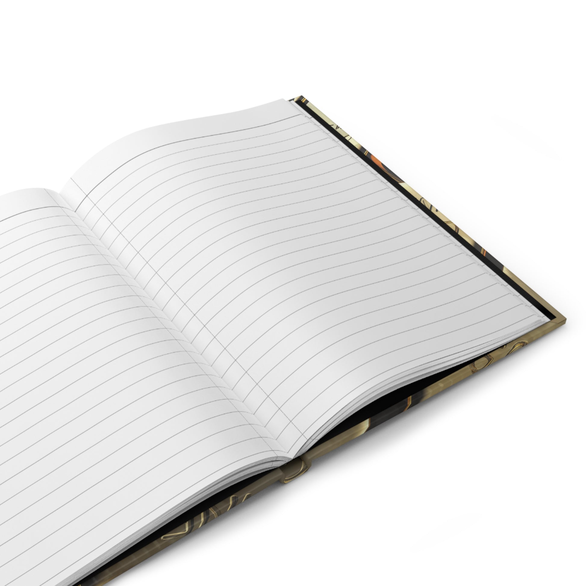 Gold Bar Journal by Numismatic Beauty, featuring a durable matte laminated cover, lined pages, and casewrap binding, ideal for gold investors and collectors.